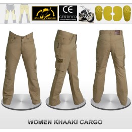 Women Motorbike Cargo Jeans Pants Reinforced with DuPont™ Kevlar® fiber